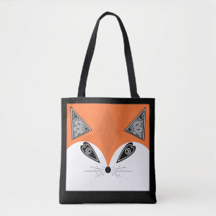 Patchwork Fox, applique Fox, Fox, kinderen Tote Bag