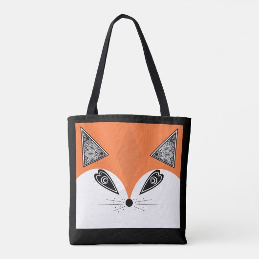 Patchwork Fox, applique Fox, Fox, kinderen Tote Bag (Achterkant)