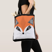 Patchwork Fox, applique Fox, Fox, kinderen Tote Bag (Dichtbij)