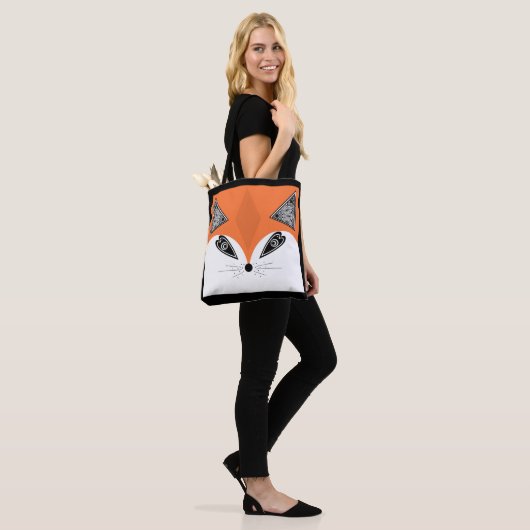 Patchwork Fox, applique Fox, Fox, kinderen Tote Bag (Op model)