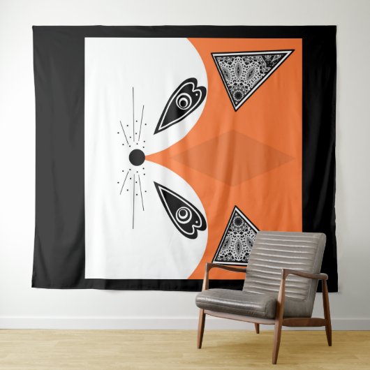 Patchwork Fox, applique Fox, Fox, kinderen Wandkleed (In Situ (horizontaal))