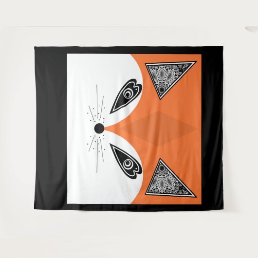 Patchwork Fox, applique Fox, Fox, kinderen Wandkleed (Voorkant (horizontaal))