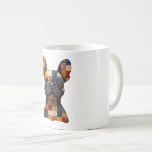 Patchwork Franse Bulldog Mok (Voorkant rechts)