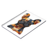 Patchwork Franse Bulldog Notitieboek (Linkerzijde)