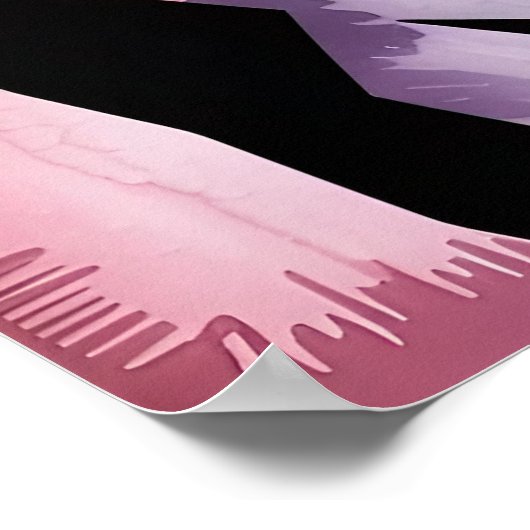 Patchwork Frenchie Geometric Neon French Bulldog Poster (Hoek)