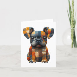 Patchwork Frenchie Groeten Kaart