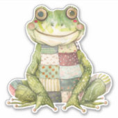 Patchwork Frog Sticker (Voorkant)