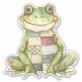 Patchwork Frog Sticker