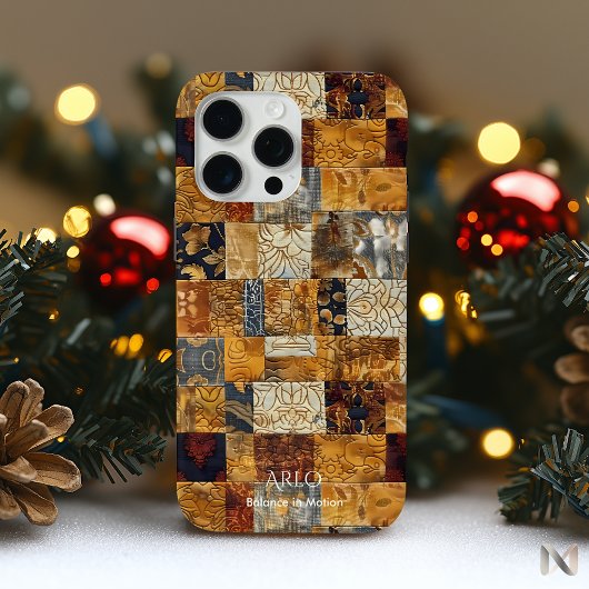Patchwork Fusion Harmony – Rustieke moderne kunst Case-Mate iPhone Case