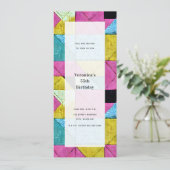 Patchwork geïnspireerd algemeen feest voor alle do kaart (Staand voorkant)