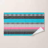 Patchwork gemaakt van veelkleurige stroken stof i bad handdoek (Handdoek)