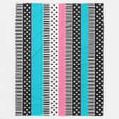 Patchwork gemaakt van veelkleurige stroken stof i fleece deken (Voorkant)