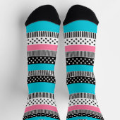 Patchwork gemaakt van veelkleurige stroken stof i sokken (Top)