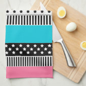 Patchwork gemaakt van veelkleurige stroken stof i theedoek (Quarter Fold)