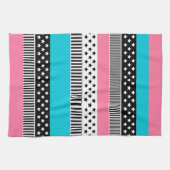 Patchwork gemaakt van veelkleurige stroken stof i theedoek (Horizontaal)