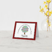 Patchwork Genealogie (rood) Opmerking Kaart (Gele Bloem)