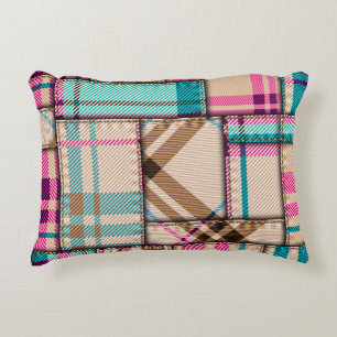 Patchwork geruite,  naadloze achtergrond. accent kussen