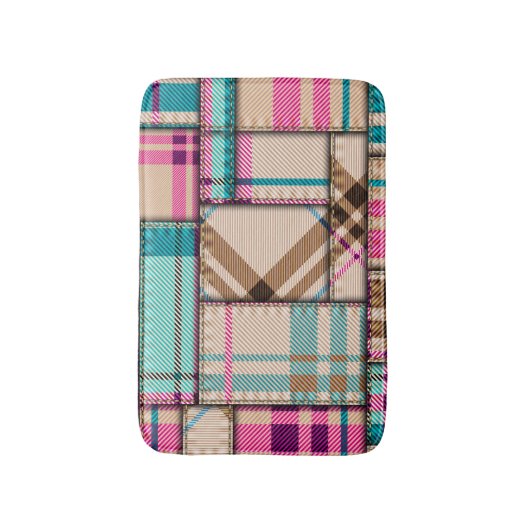 Patchwork geruite, naadloze achtergrond. badmat (Voorkant Verticaal)