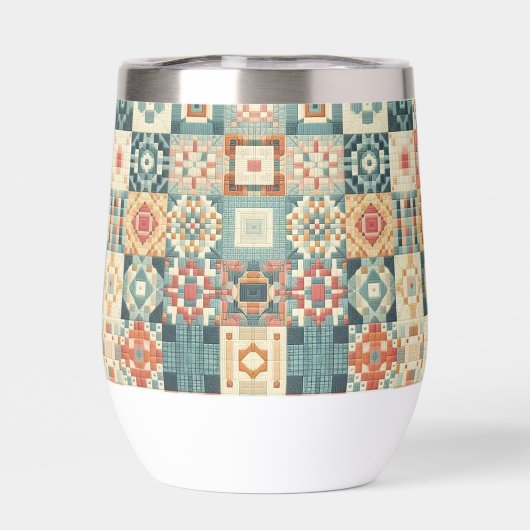 , patchwork gewatteerde look (Achterkant)