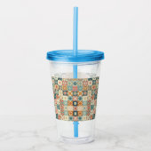 , patchwork gewatteerde look acryl drinkbeker (Voorkant)