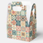 , patchwork gewatteerde look bedankdoosjes (Geopend)