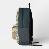 , patchwork gewatteerde look bedrukte rugzak (Rechts)