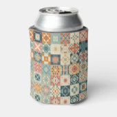 , patchwork gewatteerde look blikjeskoeler (Blikje Achterkant)