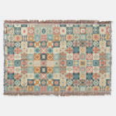 , patchwork gewatteerde look deken (Voorkant)