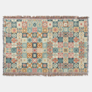 , patchwork gewatteerde look deken