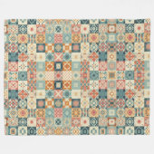 , patchwork gewatteerde look fleece deken (Voorkant (Horizontaal))