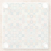, patchwork gewatteerde look glazen onderzetter (Achterkant)