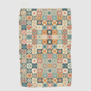 , patchwork gewatteerde look golfhanddoek