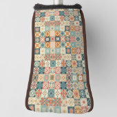 , patchwork gewatteerde look golfheadcover (Draai 90)