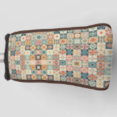 , patchwork gewatteerde look golfheadcover (Voorkant)