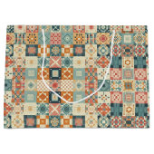 , patchwork gewatteerde look groot cadeauzakje (Voorkant)