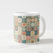 , patchwork gewatteerde look grote koffiekop (Voorkant rechts)