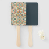 , patchwork gewatteerde look handwaaier (Voorkant en achterkant)