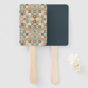, patchwork gewatteerde look handwaaier