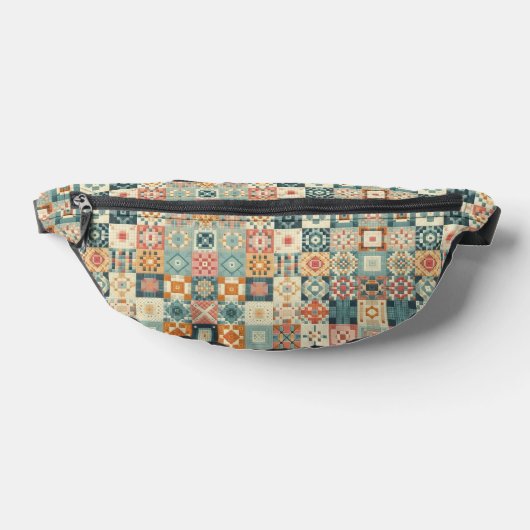 , patchwork gewatteerde look heuptasje (Liggend)