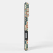 , patchwork gewatteerde look iPhone hoesje (Rechterkant)