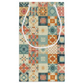 , patchwork gewatteerde look klein cadeauzakje (Achterkant)
