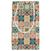 , patchwork gewatteerde look klein cadeauzakje (Voorkant)