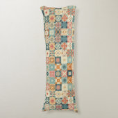 , patchwork gewatteerde look lichaamskussen (Voorkant Verticaal)