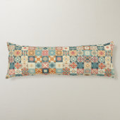 , patchwork gewatteerde look lichaamskussen (Voorkant)