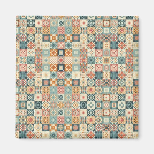 , patchwork gewatteerde look magneet (Voorkant)