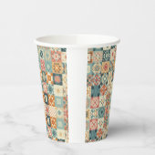 , patchwork gewatteerde look papieren bekers (Links)