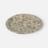 , patchwork gewatteerde look papieren bordje (Gekanteld)