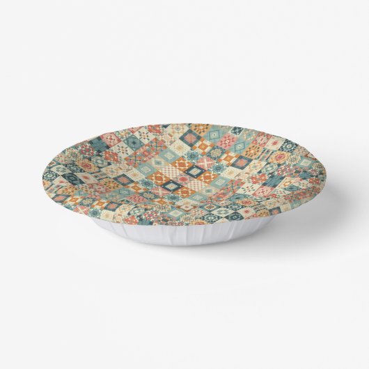 , patchwork gewatteerde look papieren kommen (Gebogen)