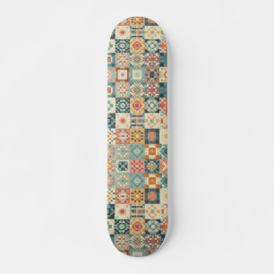 , patchwork gewatteerde look persoonlijk skateboard