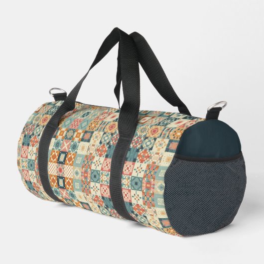 , patchwork gewatteerde look plunjezak (Rechterhoek)